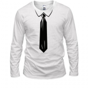 Лонгслив с галстуком (офис стайл)
