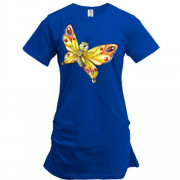 Подовжена футболка з яскравим метеликом 2
