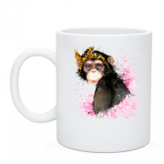Чашка з модною мавпою