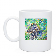 Чашка с зебрами в пальмах