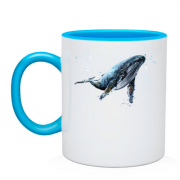 Чашка с синим китом