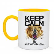 Чашка с медведем Keep calm & dont eat after 6 pm