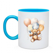 Чашка Мишка Тедди с надувными шарами