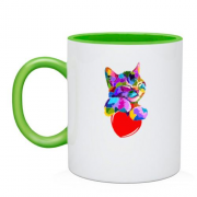 Чашка "Котик в стиле поп-арт"