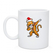Чашка "Різдвяний тигр депає"