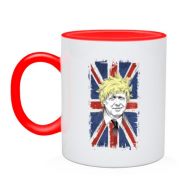 Чашка с Борисом Джонсоном на британском флаге