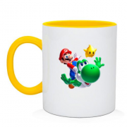 Чашка з Маріо, черепахою і зірочкою