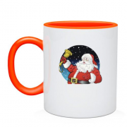 Чашка с Санта Клаусом и колокольчиком