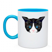 Чашка с дизайнерским котиком (2)