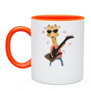 Чашка с жирафом гитаристом