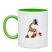 Чашка с жирафом на роликах