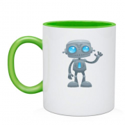 Чашка с маленьким роботом "Hello"