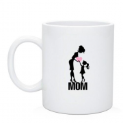 Чашка с мамой и дочкой