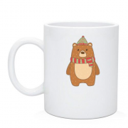 Чашка з ведмедиком в шапці
