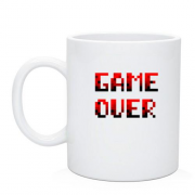 Чашка з написом "Game over"