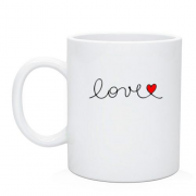 Чашка з написом "Love"
