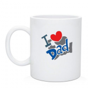 Чашка с надписью "i love dad"