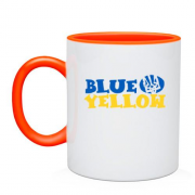 Чашка с патриотическим принтом "Blue Yellow"