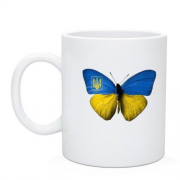 Чашка с патриотической бабочкой