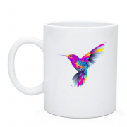 Чашка с радужной колибри