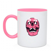 Чашка с розовым черепом