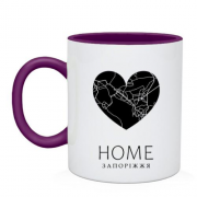 Чашка з серцем "Home Запоріжжя"