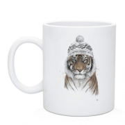 Чашка с тигром в шапочке