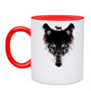 Чашка со стилизованным волком
