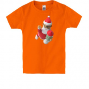 Дитяча футболка "3D Санта поспішає на свято"