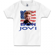 Детская футболка Bon Jovi с флагом