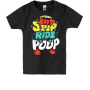 Дитяча футболка Eat Sleep Ride