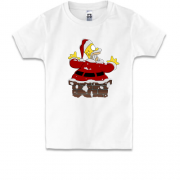 Детская футболка Гомер - Санта