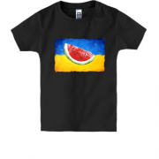 Детская футболка Херсон (флаг Украины и долька арбуза)