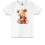 Детская футболка Плюшевый мишка с сердечком (3)