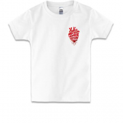 Детская футболка Сердце из городв в крови