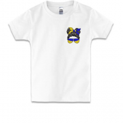 Детская футболка Украинская девушка мини (Вышивка)