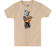 Детская футболка "Беби Йода с Грутом"