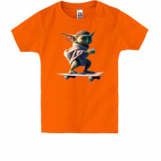 Дитяча футболка "Бейбі Йода на скейті"