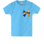 Детская футболка "Желто-голубой бант"