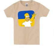 Детская футболка "Гомер - Украина - рок-н-рол"