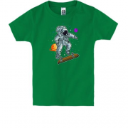 Дитяча футболка "Космонавт на скейті"