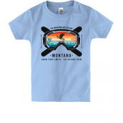 Детская футболка "Лыжные приключения"
