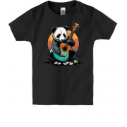 Детская футболка "Панда с гитарой"