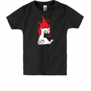 Детская футболка "Пылающий кот"