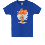 Детская футболка "Плюшевый мишка с шариками"