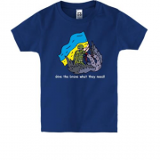 Детская футболка "Украиский Воин против трехглавого орла"