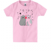 Детская футболка "Влюбленные Котики"