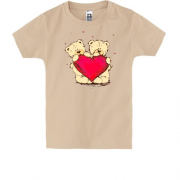 Детская футболка "Влюбленные мишки"