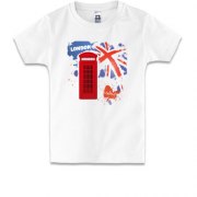 Дитяча футболка c телефонною будкою "London calling!"