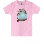 Детская футболка с Пушин котом в свитере